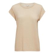 Carlina Strik T-shirt - Gylden Metallic