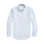 Milano Slim-Fit Non-Iron Sport Shirt, Oxford Stræk, knap-ned krave