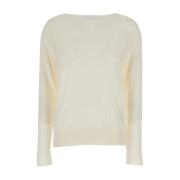 Boatneck Hvid Sweater