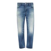 Denim Mom Jeans Indigo Bomuld