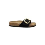 Sort Madrid Big Buckle Sandaler