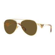 Gold/Dark Brown Sunglasses