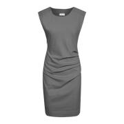 Kaffe India Round-Neck Dress Dark Grey Melange