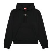 Oversized Hoodie med Metallogotype