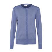 Strikket Cardigan i Colony Blue