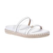 Slipper in white nappa leather