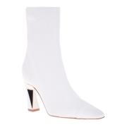 Ankle boot in white kunstlæder