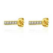 Joy Waterproof CZ Stick Earring 18K Gold Plating