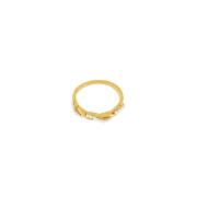 Joy Waterproof Twisted Pearl Ring 18K Gold Plating