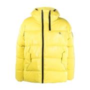 Oversized Gul Puffer Jakke