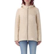 Beige Puffer Jakke