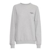 Afslappet Sweatshirt med Broderet Detalje