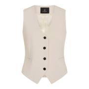 Elegant Vest Blazer Silver Cloud