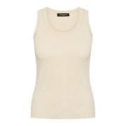 Kvinder Gallberrybbilyana Strik Top Hvid Creme