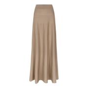 Hano, beige merino uld nederdel