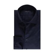 Slimline Navy Twill Casual Skjorte