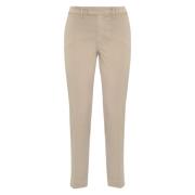 Skinny Bomuld Bukser Beige