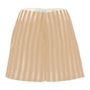 Vertikale Stribe Viskose Wide Leg Shorts