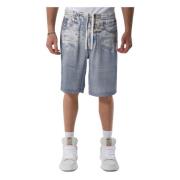 Trykt Viskose Bermuda Shorts