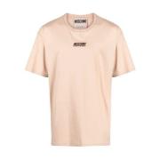 Broderet Logo T-shirt - Beige