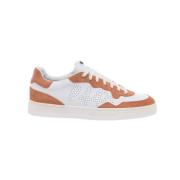 Hvide og terracotta lavtop sneakers BALI Sunset