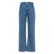 Vintage Wash Denim Palazzo Bukser