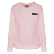 Sporty Sweatshirt Rund Hals Bomuld Elastan