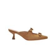 Elegant Tan Suede Slip-On Mules