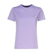 Violetto Bomuld T-shirt med Logo