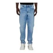 Lysvaskede Slim Fit Basis Jeans