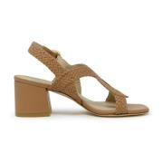 Tan Læder Slingback Sandaler SS24