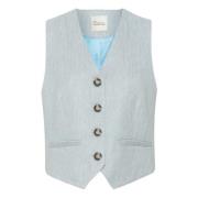 Elegant Vest med Dyb V-Hals