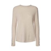 Cashmere Sweater med Perledetaljer