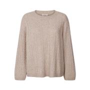 Sand Kabelstrik Cashmere Sweater