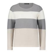 Farveblok Finstrikket Sweater