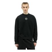 Bomuld Fleece Logo Applique Sweatshirt