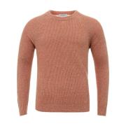 Orange Linen Crewneck Shirt