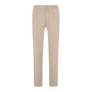 Beige Bomuld Jogger-Stil Bukser