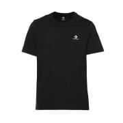 Sort Logo Broderet Casual T-shirt