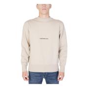 Beige Langærmet Sweatshirt Mænd