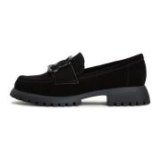 Elegant Platform Loafers i Sort