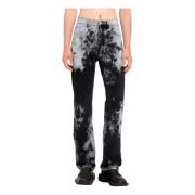 Røg Tie Dye Denim Straight Leg Jeans