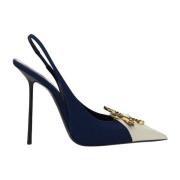 Stjernebesatte slingback-pumps