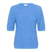 Feminin Strik Pullover Ultramarin