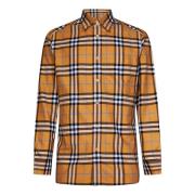 Stilfuld Orange Check Skjorte