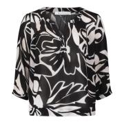 Blomstret Bluse