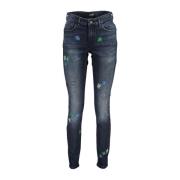 Broderet Slim Fit Bomuld Jeans