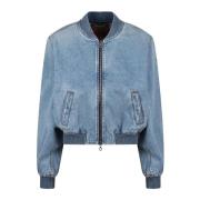 Denim Bomber Jakke