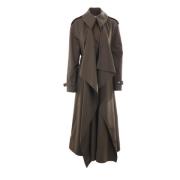 Dobbeltbrystet bomuld trenchcoat