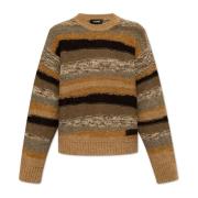 Stribet mønster sweater